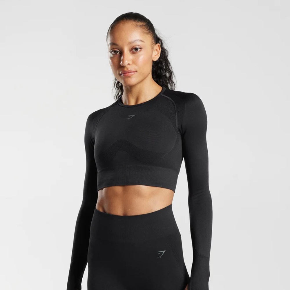 GYMSHARK Flex Sports Long Sleeve Crop Top